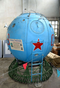 USSR-1 balloon gondola displayed at the Central Air Force Museum in Monino, Russia.
