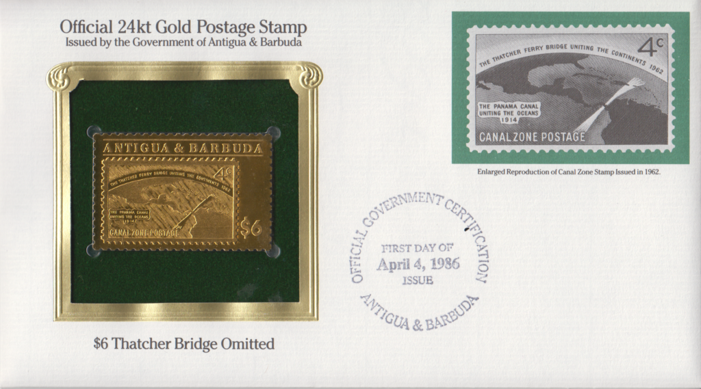 Canal Zone – The Thatcher Ferry Bridge Omitted: A Courtroom Drama in Philately
