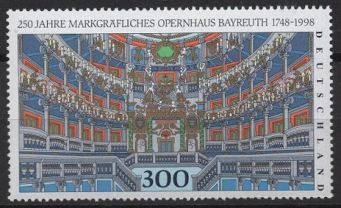 1998 Germany 250th Anniversary Bayreuth Opera House Stamp