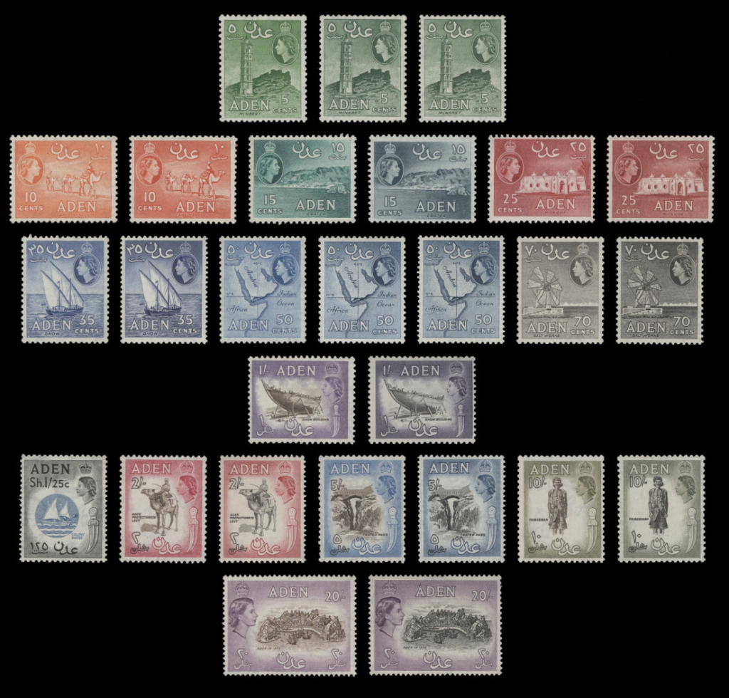 1953 Aden Definitive Stamp Collection: A Philatelic Masterpiece