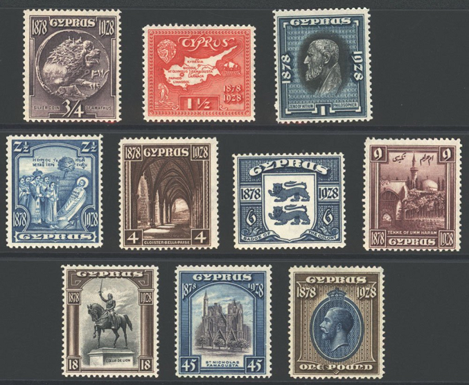 Celebrating 50 Years of British Rule: The 1928 Cyprus Stamp Collection