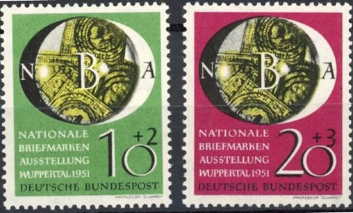 1951 National Philatelic Exhibition Stamps of Germany